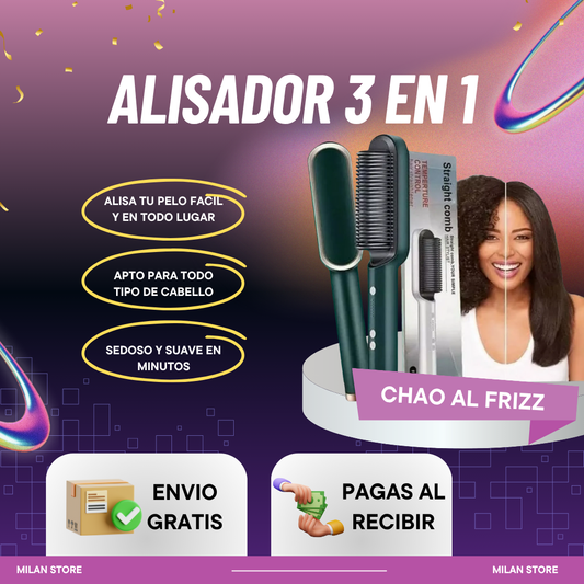 Cepillo Alisador 3 en 1 | Resultados hermosos en cualquier lugar
